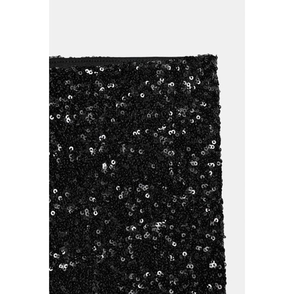 ZARA FLARE SEQUIN LEGGINGS - Picture 10 of 10